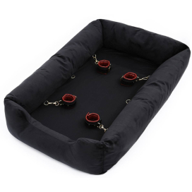 Panier Puppy avec Menottes Noir-Rouge 106 x 70 x 20 cm 2