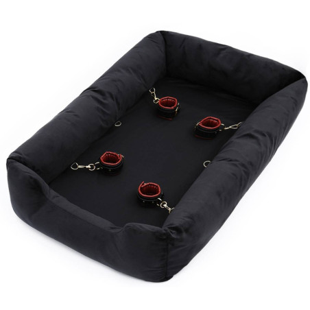 Panier Puppy avec Menottes Noir-Rouge 106 x 70 x 20 cm