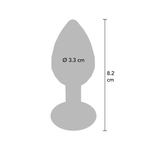 Plug Bijou DISCO DIAMOND M 7 x 3.3 cm Gris