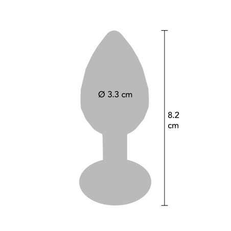 Plug Bijou DISCO DIAMOND M 7 x 3.3 cm Gris