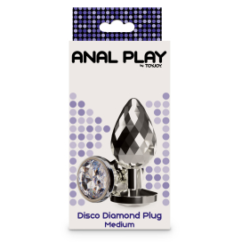 Plug Bijou DISCO DIAMOND M 7 x 3.3 cm Gris 2