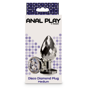 Plug Bijou DISCO DIAMOND M 7 x 3.3 cm Gris