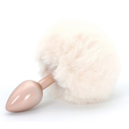 Plug Queue de Lapin ENCHANTING BUNNYTAIL 5 x 2.8cm Blanc Beige