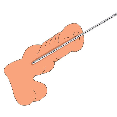 Tige d'urètre en métal PRONC S de 24 cm - Diamètre 6 mm