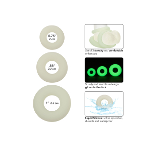 Pack de 3 Cockrings phosphorescents de ALPHA RING