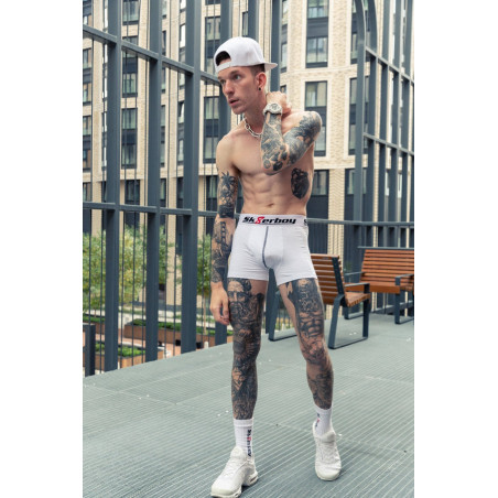 Boxer Sk8erboy Blanc avec coupe longue