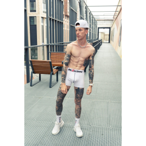 Boxer Sk8erboy Blanc avec coupe longue