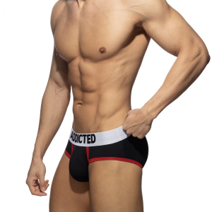 Slip noir PIQUE BRIEF de Addicted