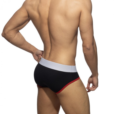 Slip noir PIQUE BRIEF de Addicted