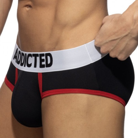 Slip noir PIQUE BRIEF de Addicted