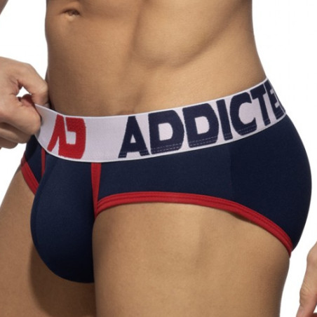 Slip TOMMY PIQUE bleu marine et rouge de Addicted