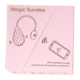 Oeuf Vibrant Connecté MAGIC SUNDAE 6 x 3.5cm Rose pale 2