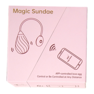 Oeuf Vibrant Connecté MAGIC SUNDAE 6 x 3.5cm Rose pale