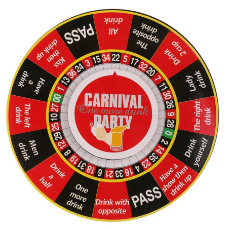 La Roulette à Boire CARNIVAL PARTY Rouge