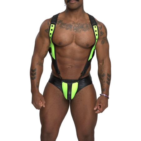 Body Slip NETTUNO Noir et Jaune neon de Sparta's Harness