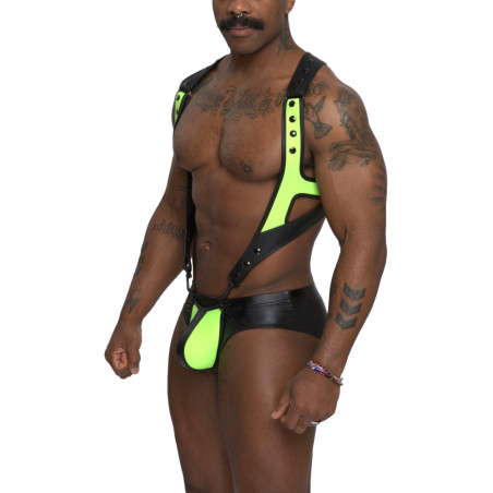 Body Slip NETTUNO Noir et Jaune neon de Sparta's Harness