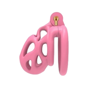 Cage de chasteté BISHERA M Rose de 6.5 x 3.2 cm