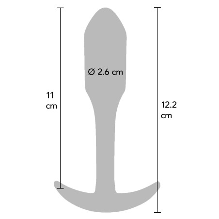 Plug anal MINI SMOOTH L 11 x 2.6cm Noir