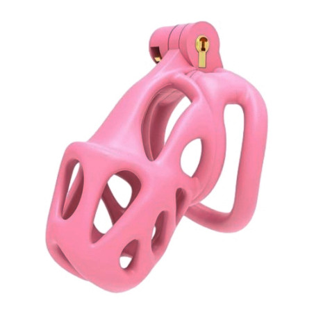 Cage de chasteté BISHERA L Rose de 8.5 x 3.2 cm