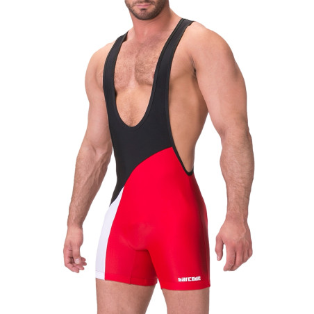 Body Singlet LUCKENWALDE Noir-Rouge de Barcode Berlin