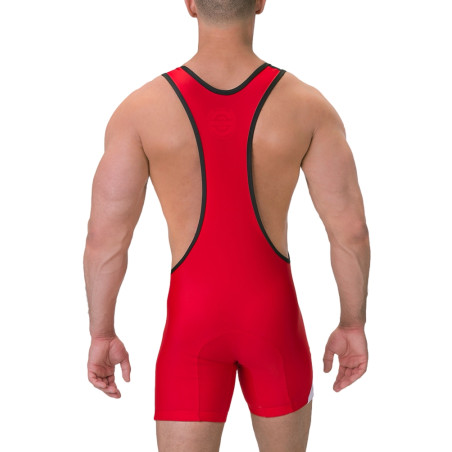 Body Singlet LUCKENWALDE Noir-Rouge de Barcode Berlin