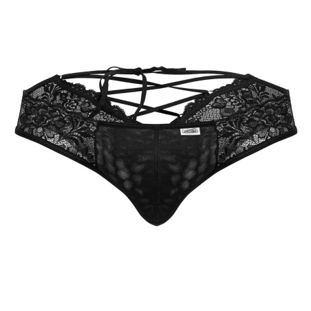 Thong Dentelle POTHIOS Noir