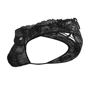 Thong Dentelle POTHIOS Noir