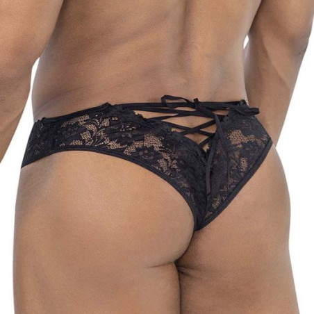Thong Dentelle POTHIOS Noir