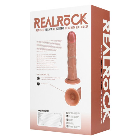 Gode Rotatif réaliste CURVED Latino 20 cm de RealRock