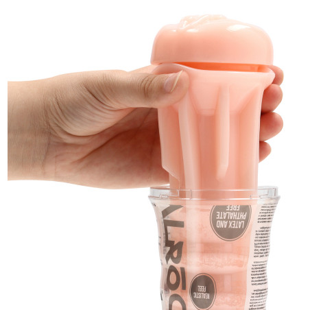 Masturbateur avec entrée Vulve EASY RIDER Rose de RealRock
