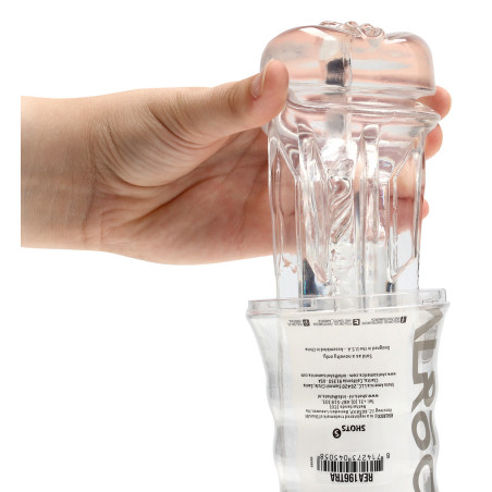Masturbateur transparent EASY RIDER Entrée Vulve de RealRock