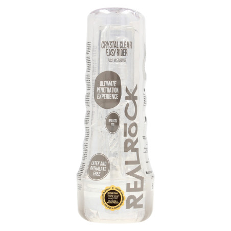 Masturbateur transparent EASY RIDER Entrée Vulve de RealRock