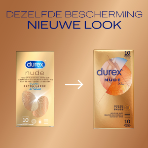 Préservatifs NUDE XL de DUREX 60mm | Boîte de 10