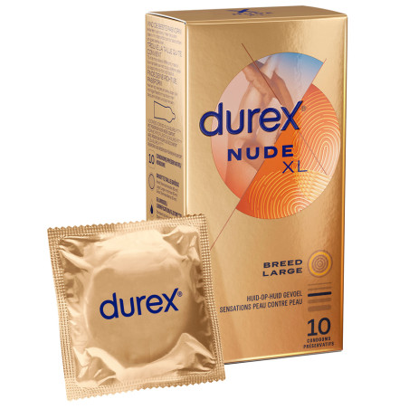 Préservatifs NUDE XL de DUREX 60mm | Boîte de 10