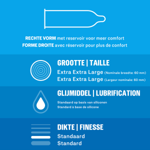 Préservatifs ORIGINALS XXL de DUREX 60mm | Boîte de 12
