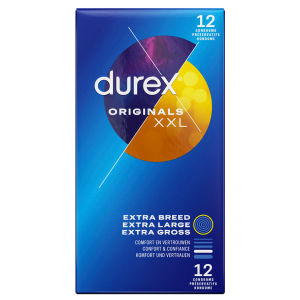 Préservatifs ORIGINALS XXL de DUREX 60mm | Boîte de 12