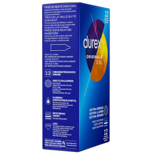Préservatifs ORIGINALS XXL de DUREX 60mm | Boîte de 12
