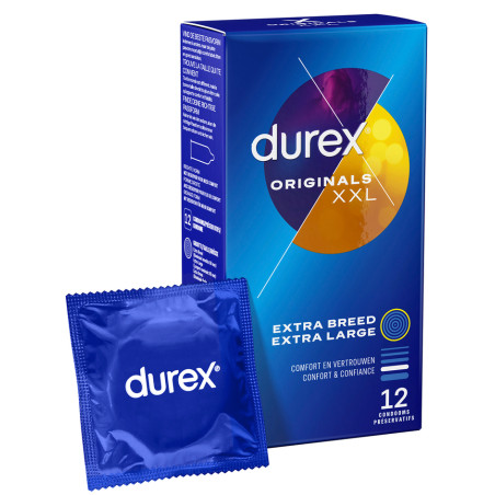 Préservatifs ORIGINALS XXL de DUREX 60mm | Boîte de 12