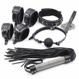 Kit Bdsm DIAMO Noir avec 5 Pièces de Sm Fantasy