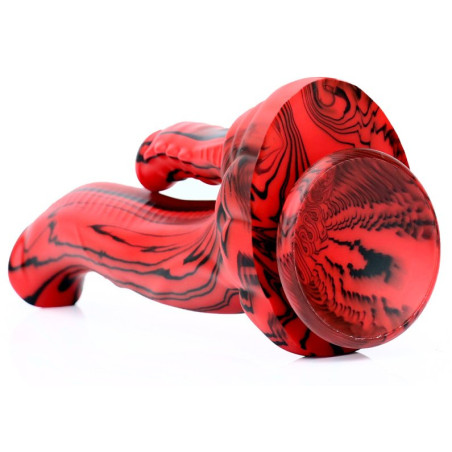 Double Gode DOBHORSE 18 x 7cm Rouge et Noir