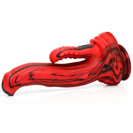 Double Gode DOBHORSE 18 x 7cm Rouge et Noir