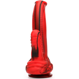 Double Gode DOBHORSE 18 x 7cm Rouge et Noir