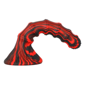 Gode Monster ACCORDIO S 16 x 3.7cm Rouge et Noir 2