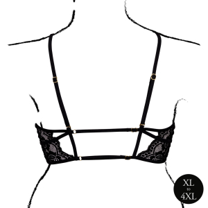 Soutien-gorge Triangle Ouvert Grande Taille CHARMA Noir