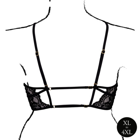 Soutien-gorge Triangle Ouvert Grande Taille CHARMA Noir