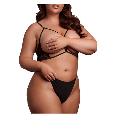 Soutien-gorge Triangle Ouvert Grande Taille CHARMA Noir