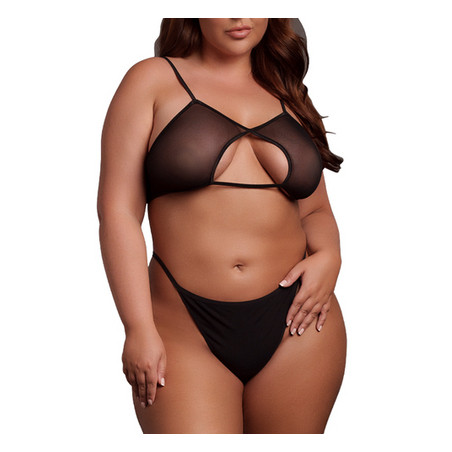Soutien-Gorge Transparent Grande Taille BRAVIA Noir
