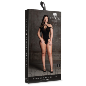Body String Ouvert Grande Taille LEDA Noir