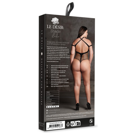 Body String Ouvert Grande Taille LEDA Noir