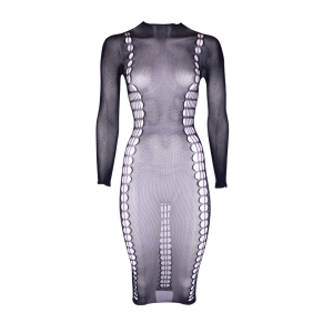 Robe Longue à Col Roulé CARME Noir